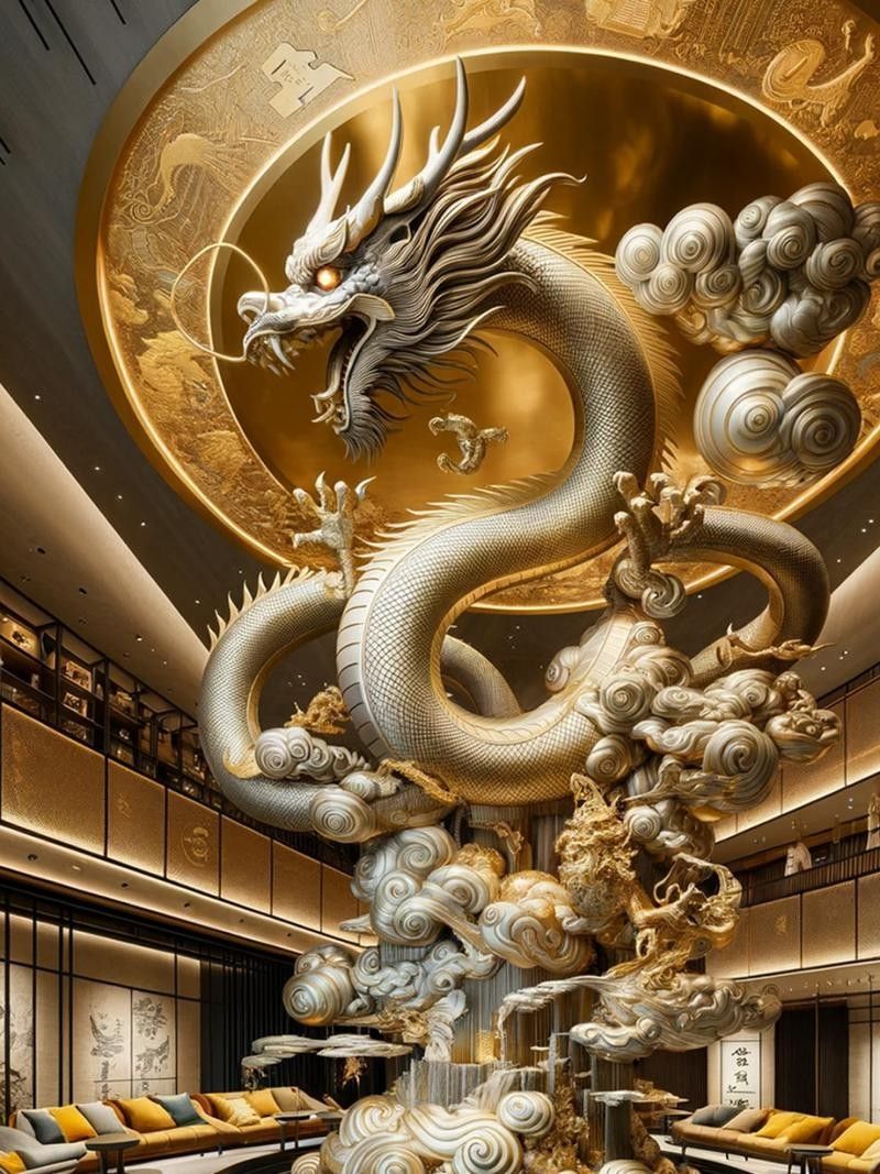 還有哪些生龍主題雕塑作品：北京街頭龍味十足！