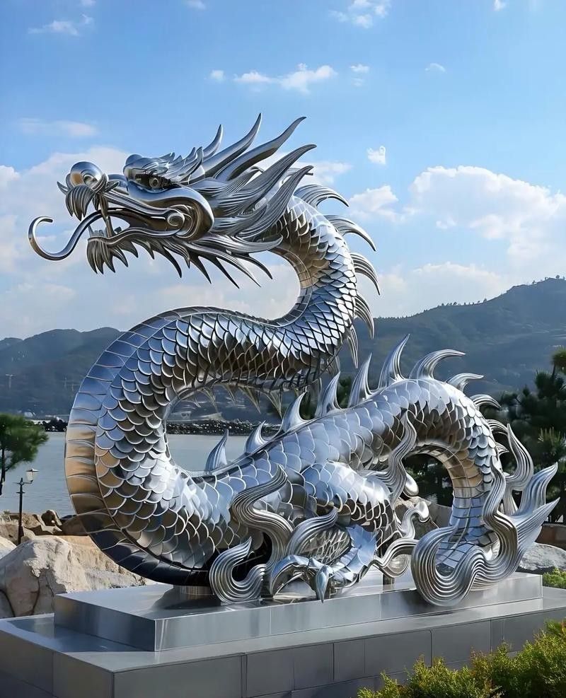 還有哪些生龍主題雕塑作品：北京街頭龍味十足！