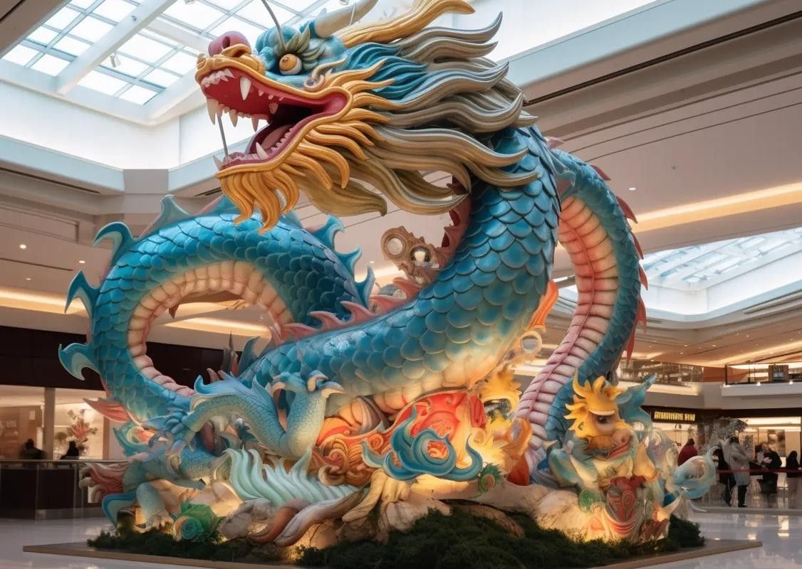 還有哪些生龍主題雕塑作品：北京街頭龍味十足！