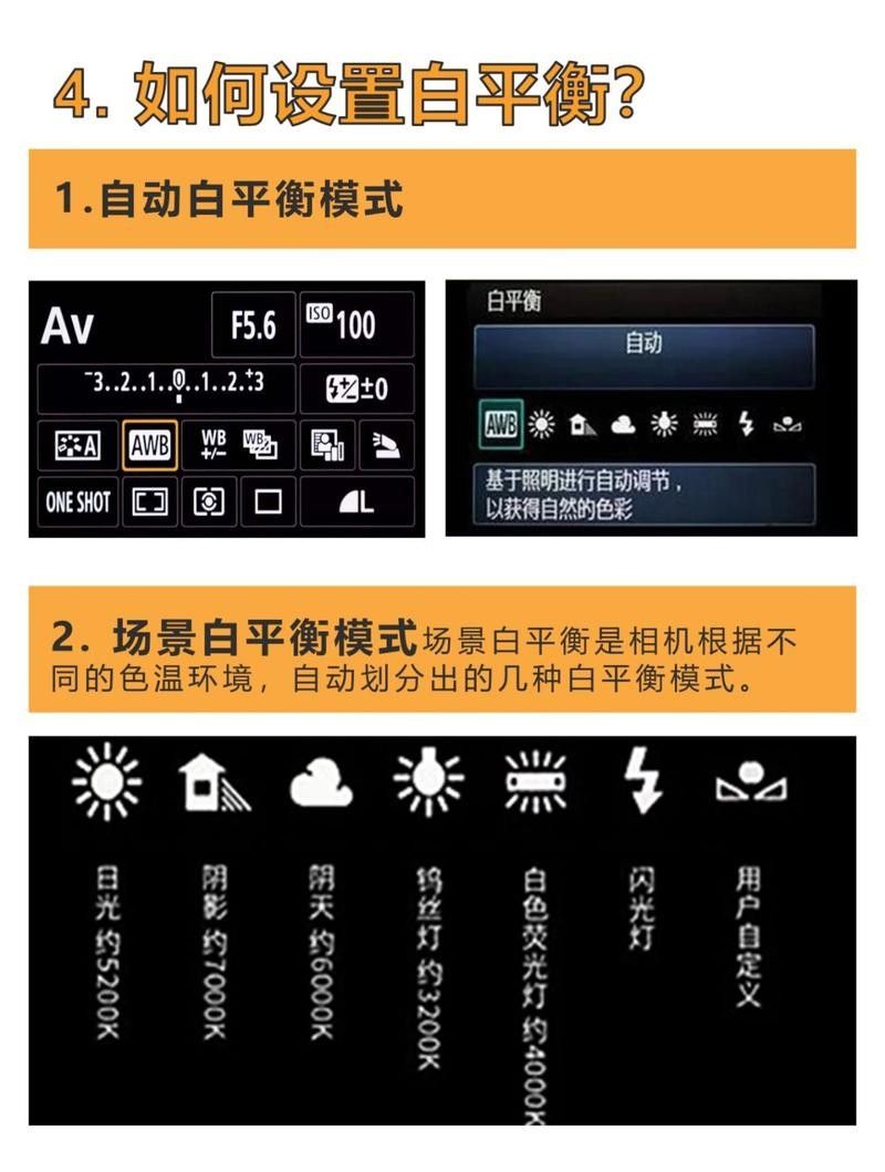如何設置相機的白平衡：攝影基礎攝影基礎知識總結:相機白平衡六種設置