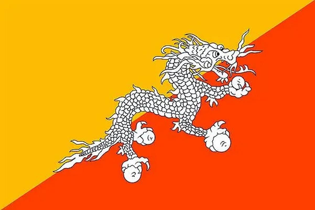 能提供一張不丹國旗的圖片嗎？：不丹國旗的設計與設計
