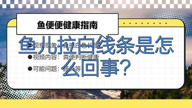 如何預(yù)防龍魚白便（魚兒拉白屎是怎么回事）