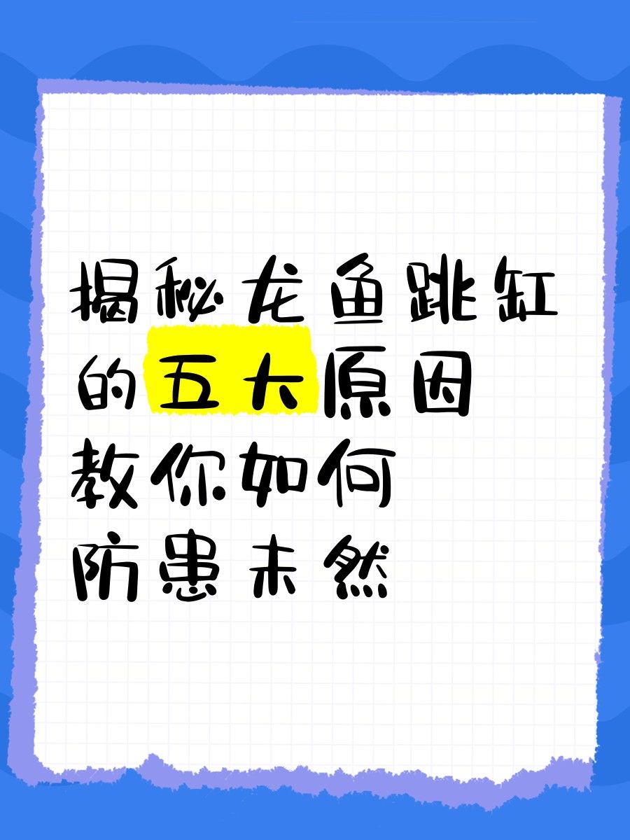 龍魚跳缸與哪些因素關系最大