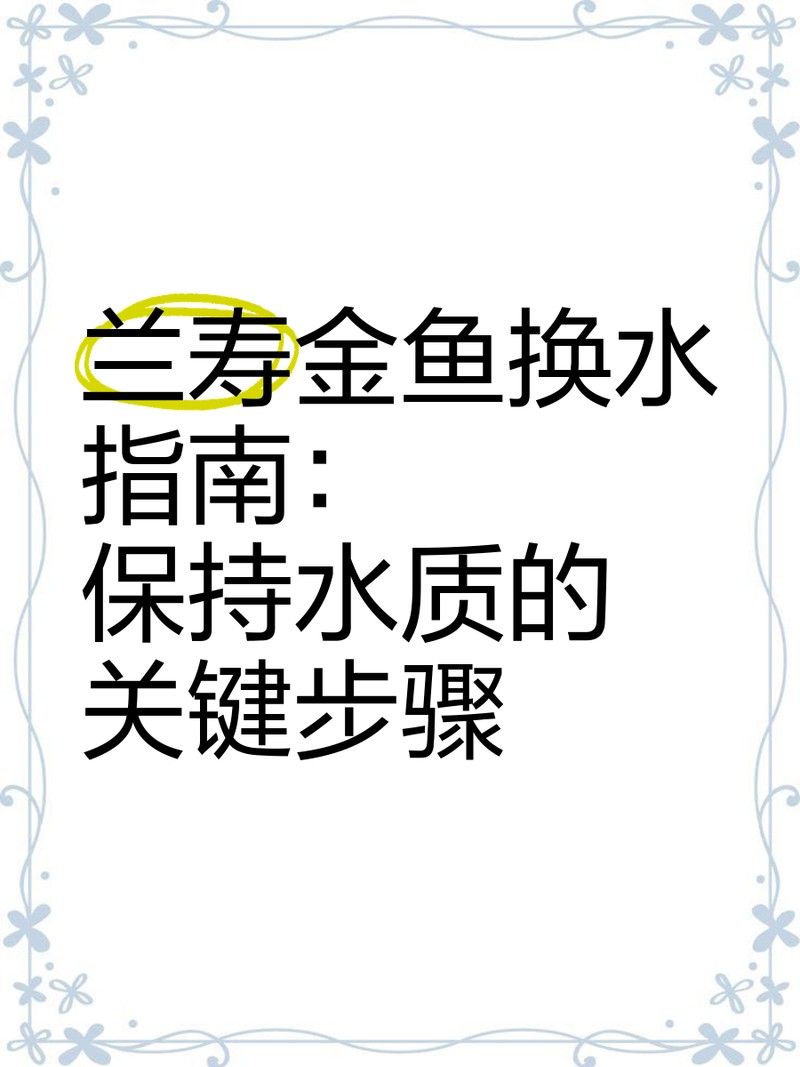 蘭壽金魚多久換一次水？（蘭壽金魚多久換一次水）