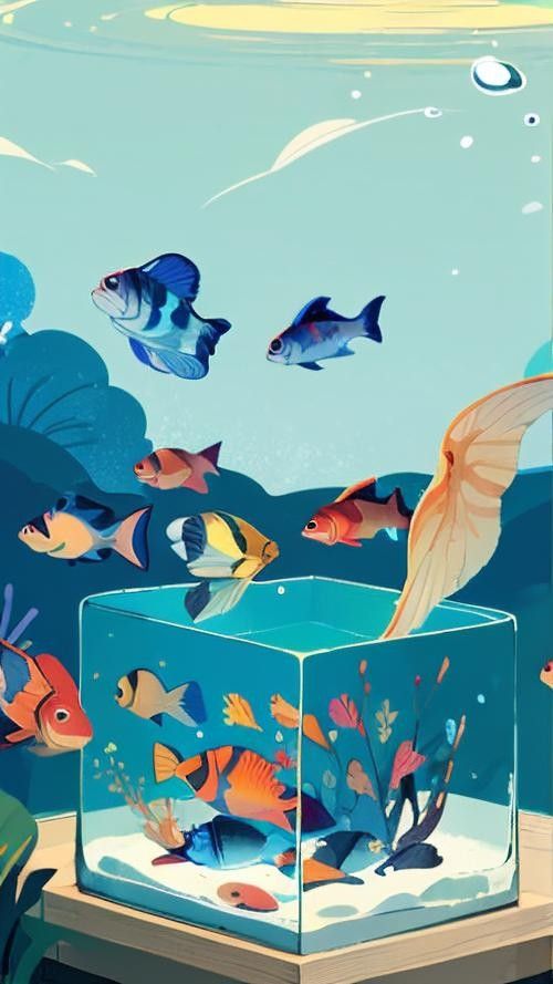 推薦一些高清的龍魚魚缸壁紙