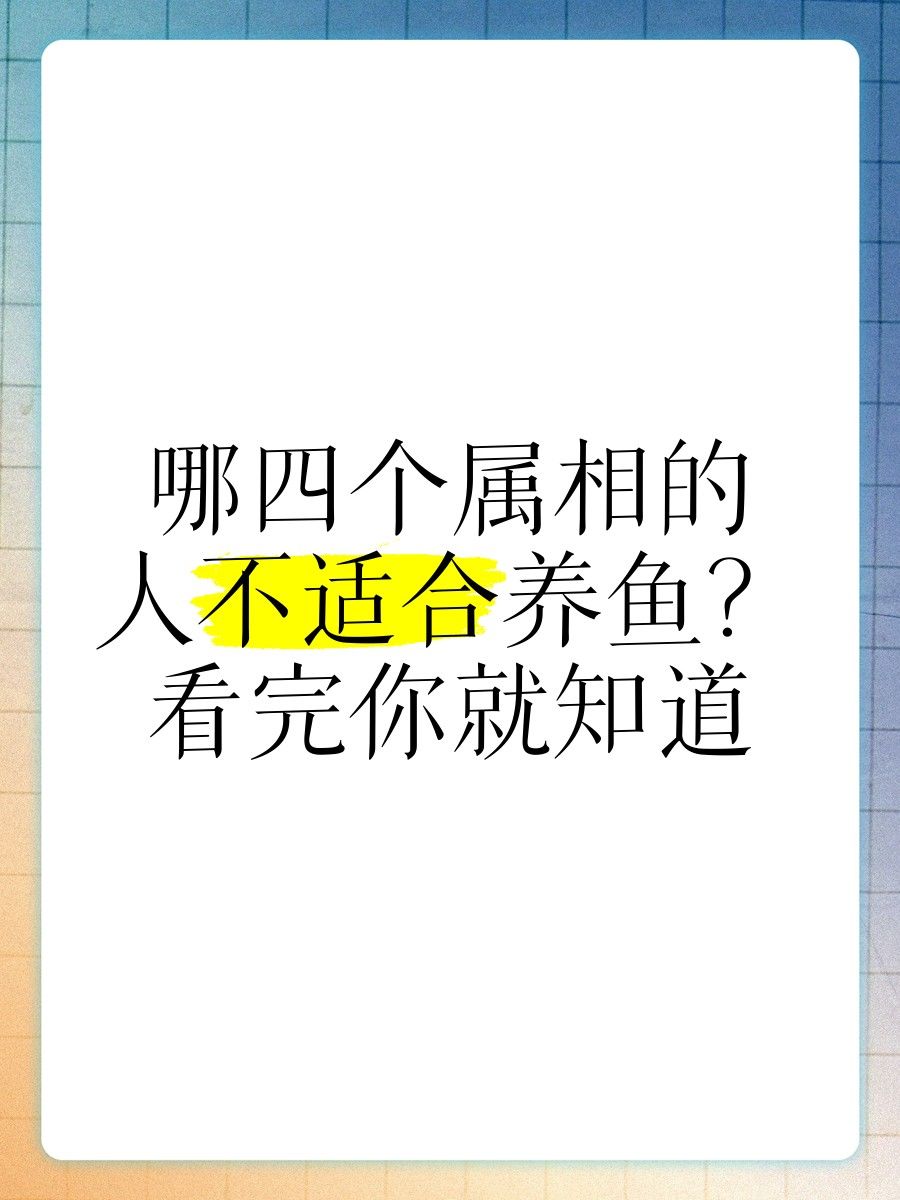 哪些屬相不適合養金龍魚（什么屬相不適合養金龍魚）