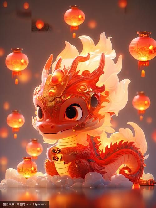 給我推薦一些吉祥龍設計作品
