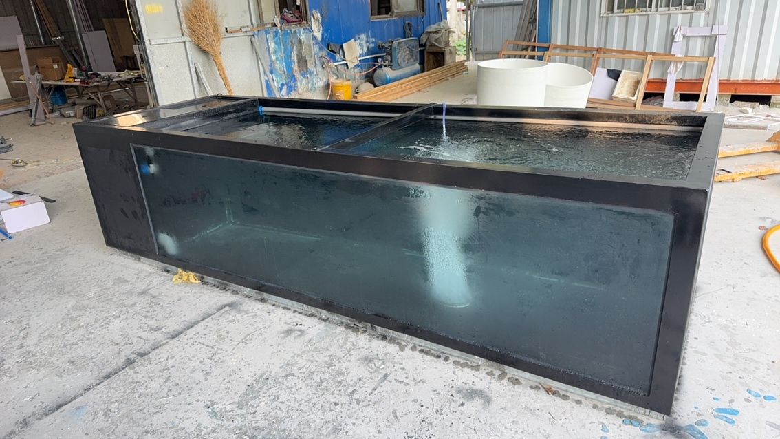 玻璃鋼魚池魚缸地缸海鮮池龜缸定做