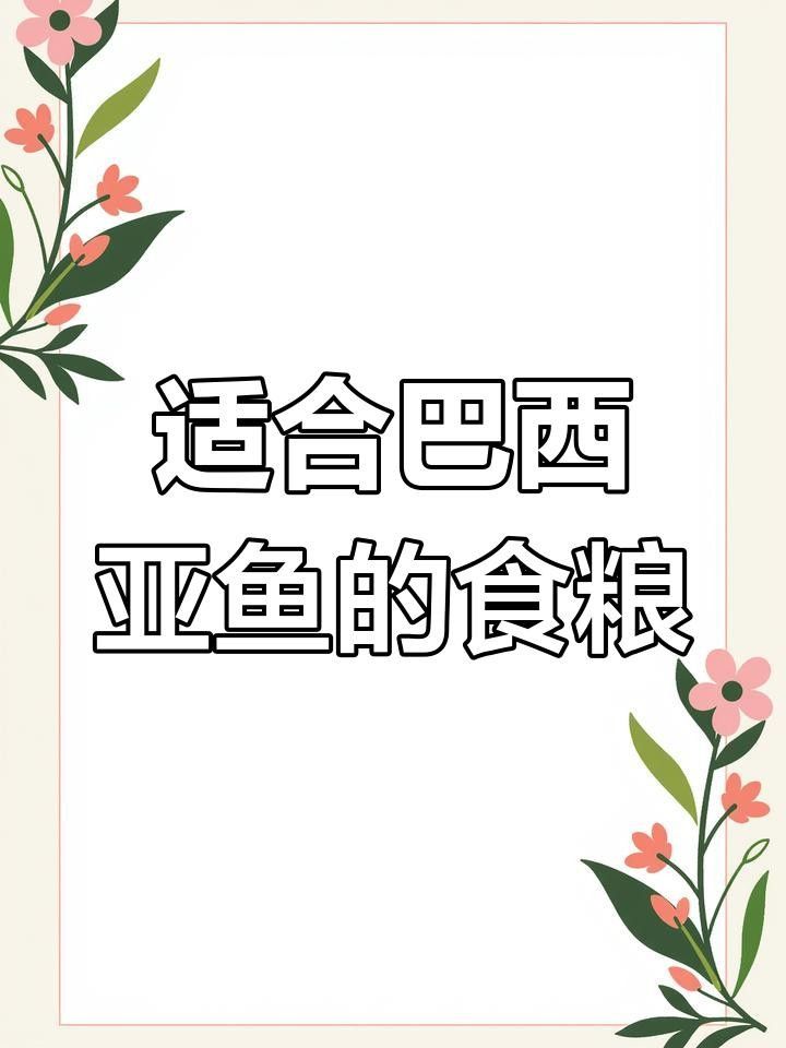 巴西亞魚飼養(yǎng)指南，巴西亞魚專用飼料的特點
