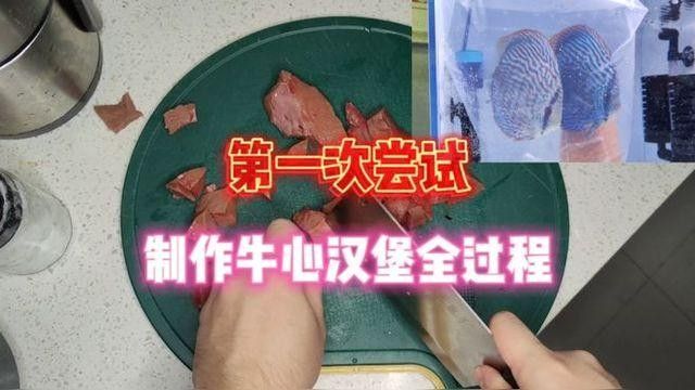 自制牛心漢堡，參照這個(gè)配方，魚(yú)兒100%瘋搶著吃！，水族魚(yú)樂(lè)圈官方新手養(yǎng)魚(yú)牛心漢堡教程分享牛心漢堡的三種做法
