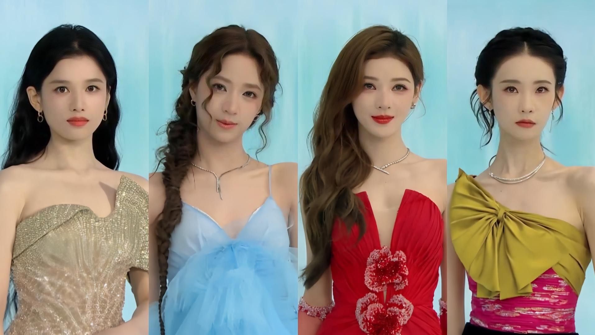 女明星紅毯后臺合照比美，網友：看來拍照是門技術活（女明星紅毯后臺合照比美）