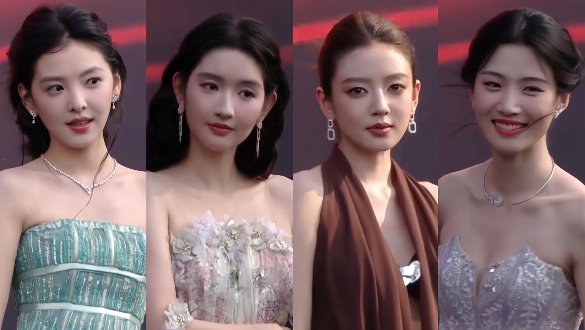 女明星紅毯后臺合照比美，網友：看來拍照是門技術活（女明星紅毯后臺合照比美）