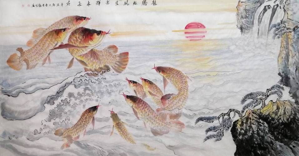 給我推薦一些金龍魚國畫的名家作品（著名的金龍魚國畫名家作品推薦：張大千《山水》系列）