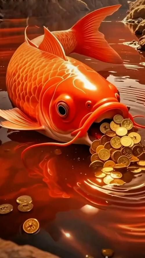 紅金龍魚壁紙有哪些款式，紅金龍魚壁紙