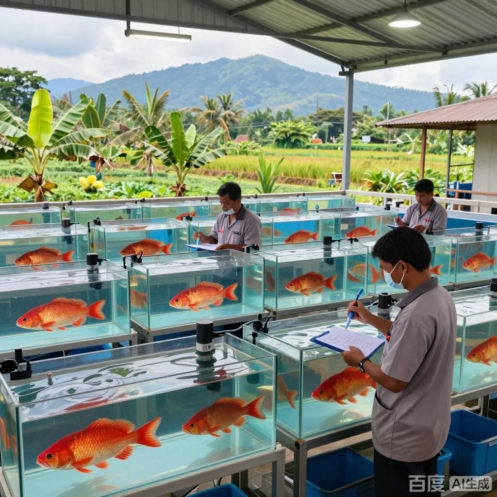 印尼紅龍魚的主要養殖地區有哪些，印尼紅龍魚養殖場景