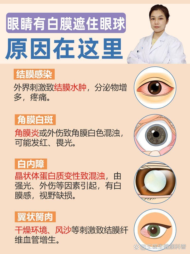 眼睛白膜如何治療，如何判斷眼睛白膜是否嚴重