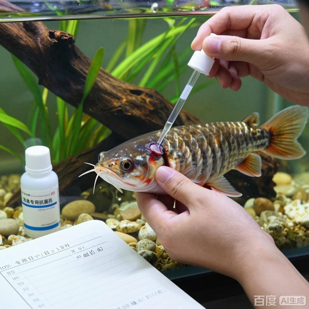 給我一些治療龍魚爛頭病的成功案例，獸醫分享治療龍魚爛頭病的成功案例圖