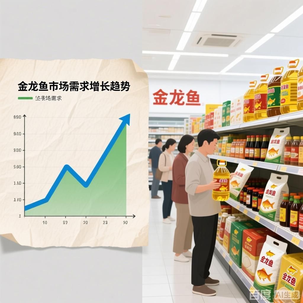 金龍魚的市場需求如何，4張圖圍繞金龍魚市場需求主題數據可視化場景化插畫呈現
