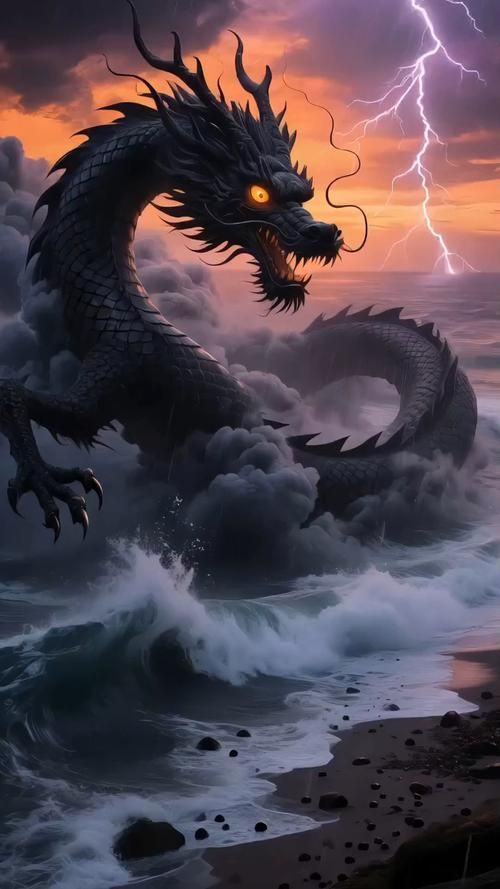 能否提供更多關(guān)于黑龍的圖片，關(guān)于黑龍的圖片特征和可能的視覺(jué)內(nèi)容