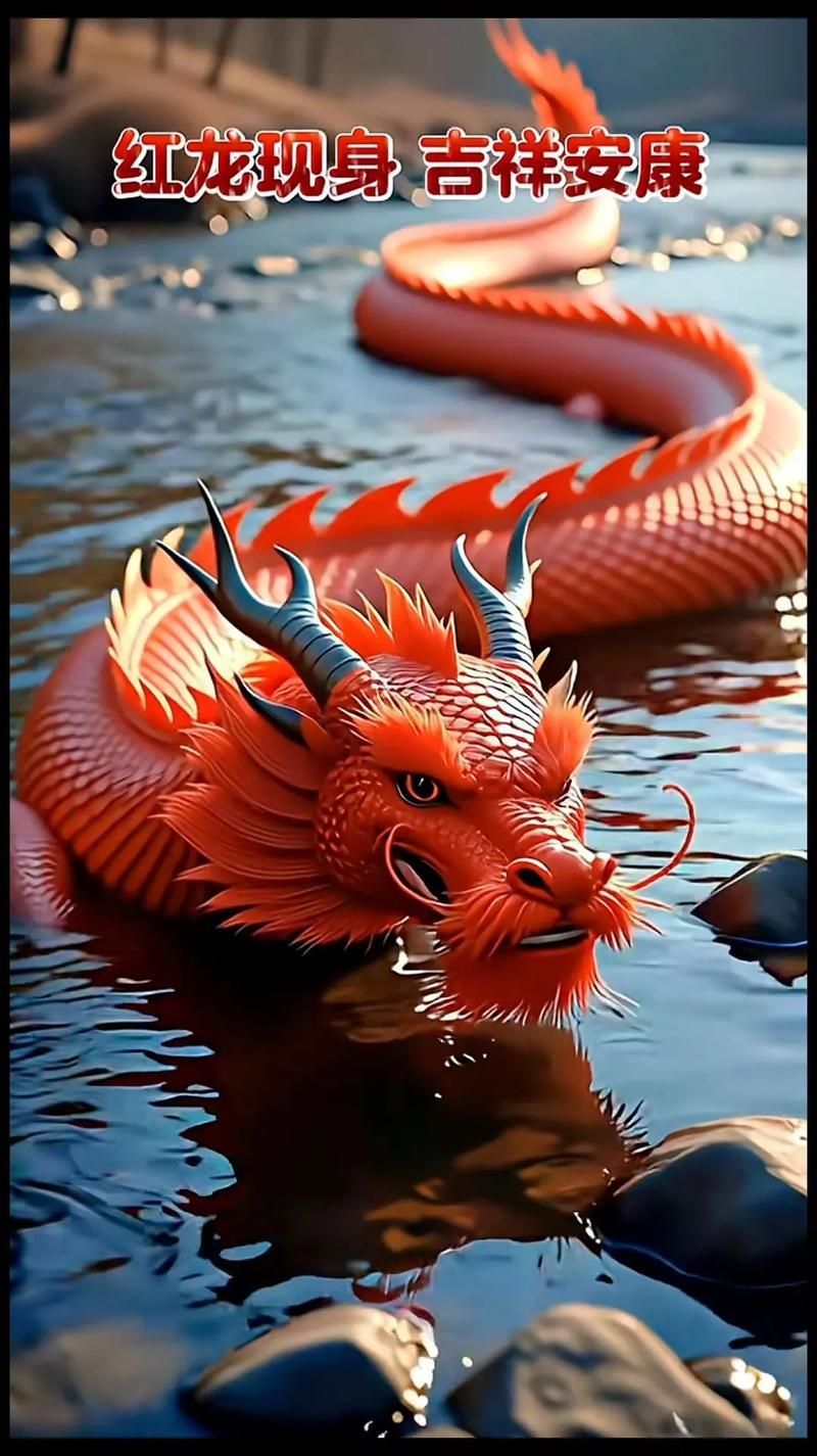 紅龍圖片高清無水印版，紅龍的圖片高清無水印版展示了這種神秘生物的壯麗外觀