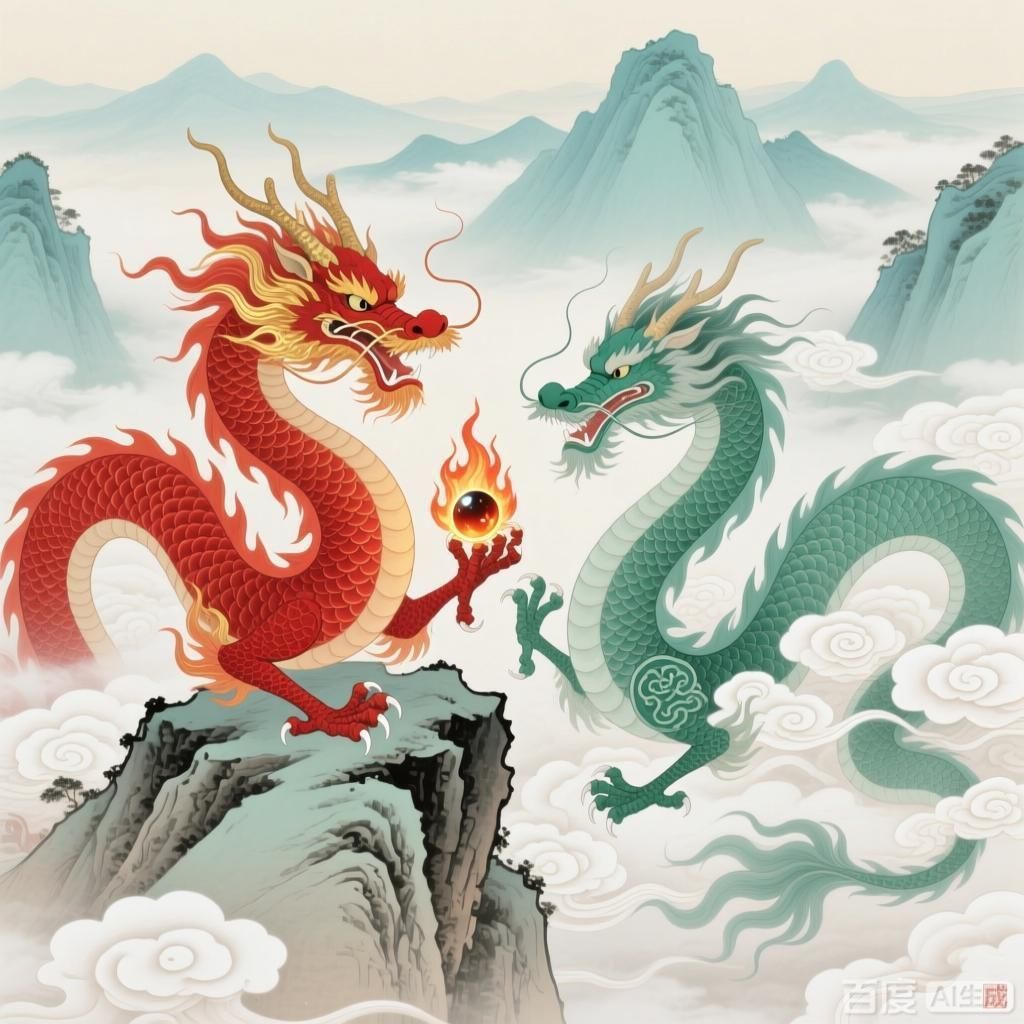 紅龍與其他神獸的比較，神話傳說紅龍與其他神獸的詳細(xì)對比圖紅龍與其他神獸的區(qū)別