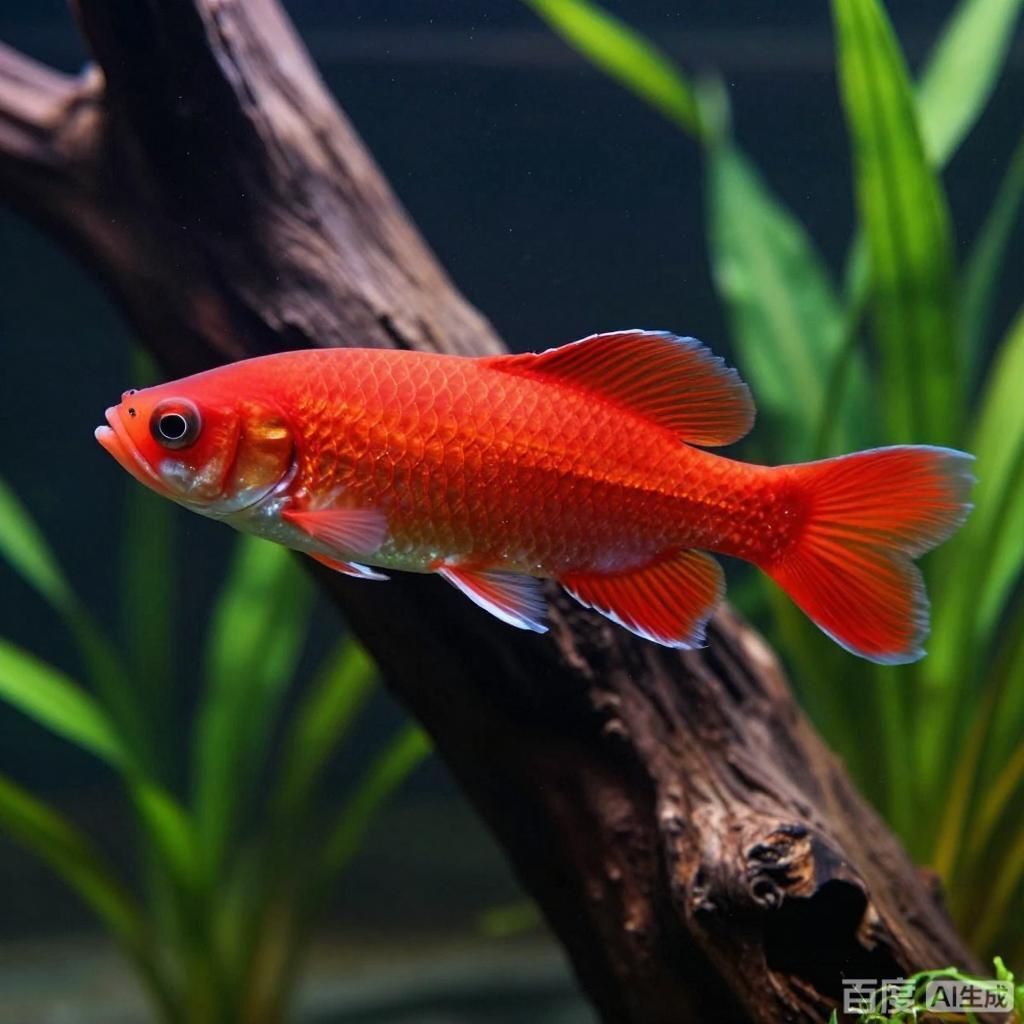 詳解紅龍魚幼魚到成魚的色彩漸變，寫實風格呈現紅龍魚從幼魚到成魚的色彩漸變過程
