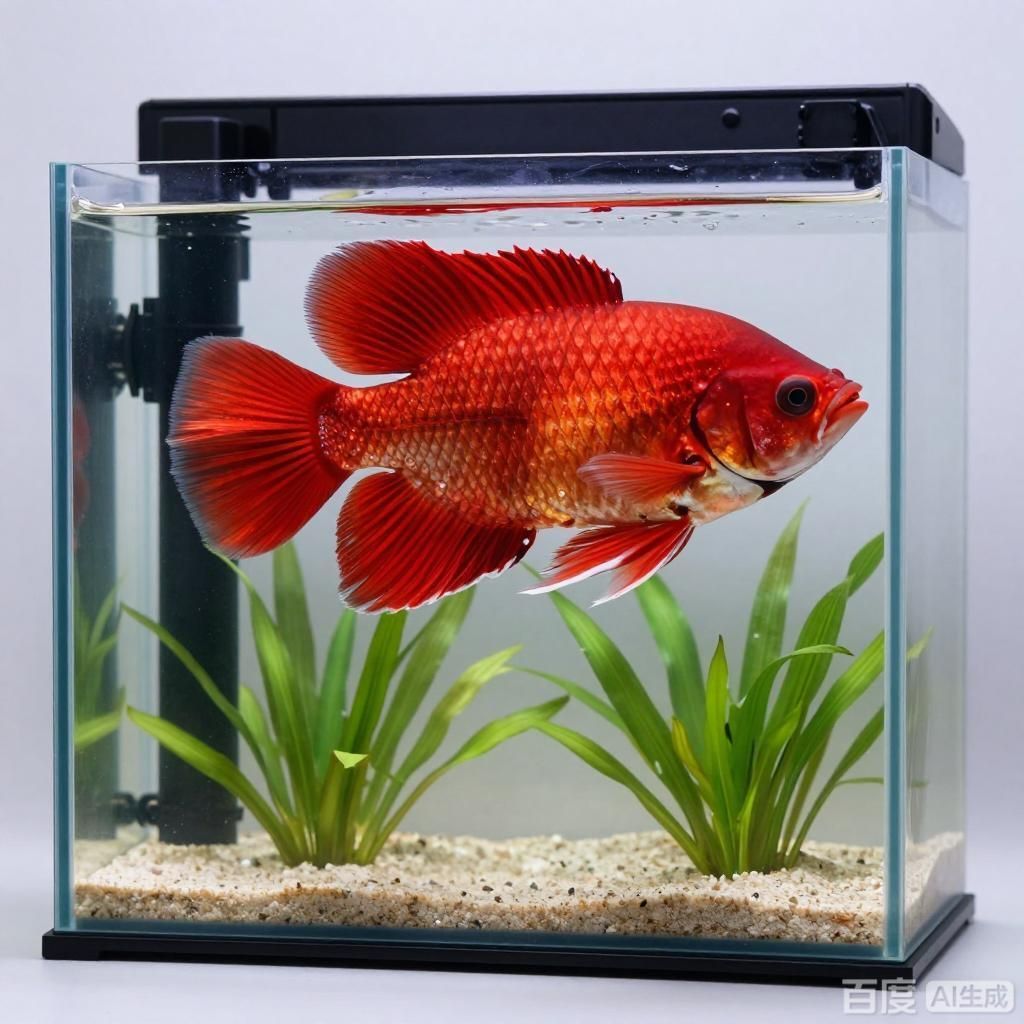 詳解紅龍魚幼魚到成魚的色彩漸變，寫實風格呈現紅龍魚從幼魚到成魚的色彩漸變過程