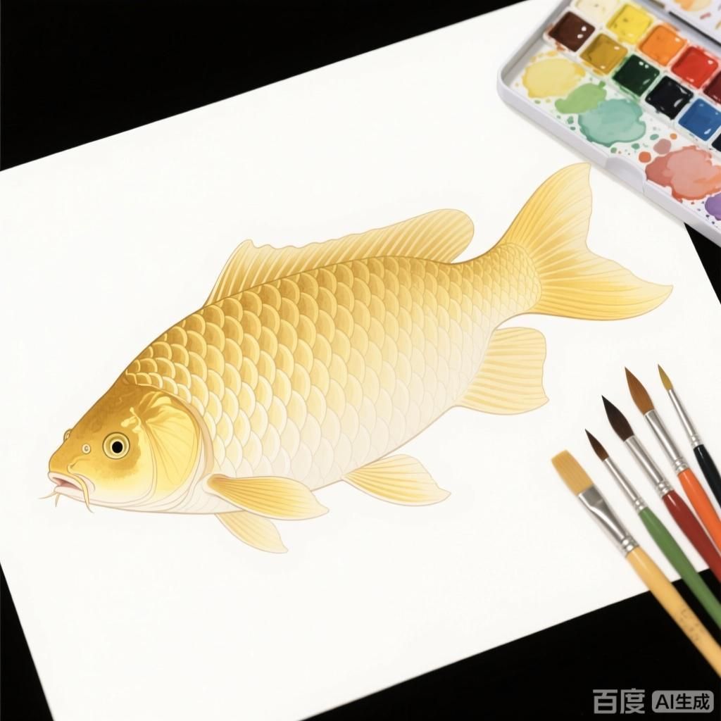 過背金龍魚上色過程是怎樣的，手繪插畫風格呈現過背金龍魚上色過程有哪些關鍵步驟