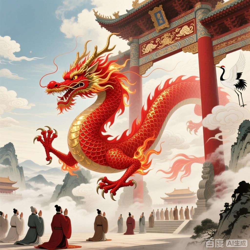 紅龍在中國神話中的地位，紅龍在中國神話中的地位是復雜而多樣的，能否提供更多關于紅龍的神話故事