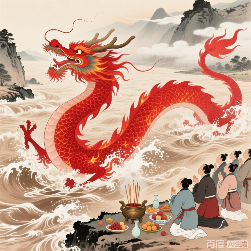 紅龍在中國神話中的地位，紅龍在中國神話中的地位是復雜而多樣的，能否提供更多關于紅龍的神話故事