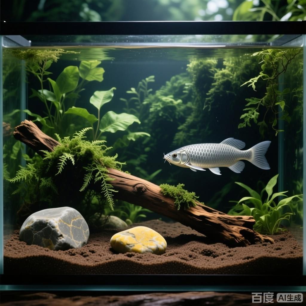 給我一些龍魚缸布置的創意設計，魚缸布置創意設計