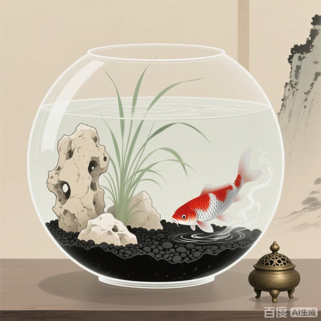 給我一些龍魚缸布置的創意設計，魚缸布置創意設計