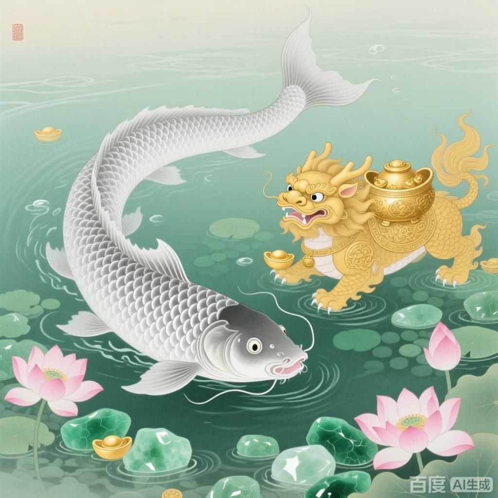 龍魚與其他吉祥物的搭配，龍魚與其他吉祥物的搭配方式