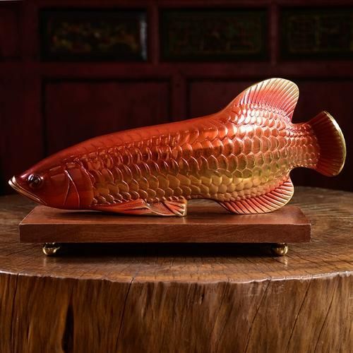 能否提供幾款高端龍頭魚擺件的圖片，大理石石雕龍頭魚擺件