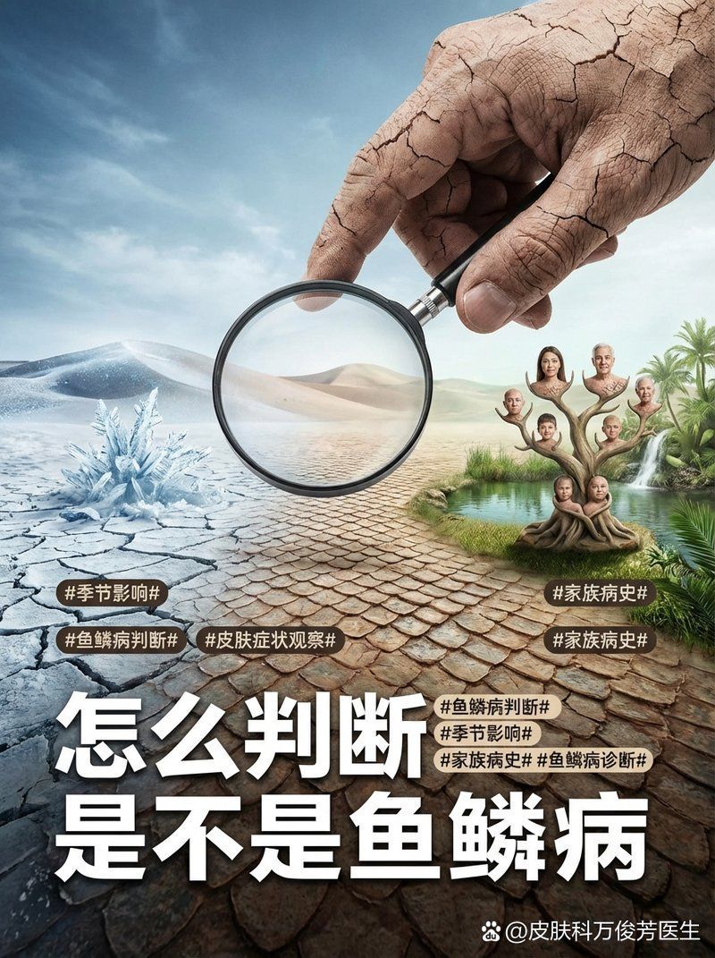 如何判斷自己是否患有魚鱗病，如何判斷自己患有魚鱗病
