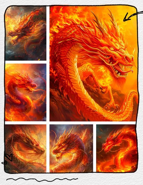 有沒有現成的霸氣紅龍圖片可以參考，如何制作霸氣紅龍圖片