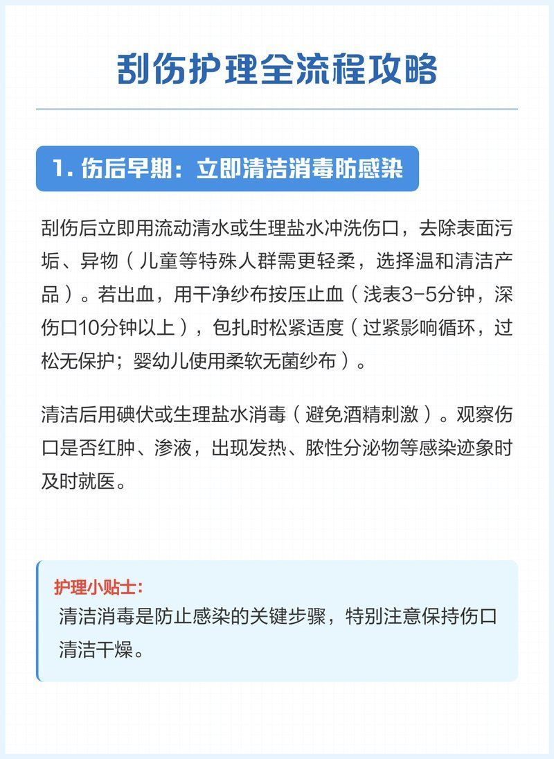 物理刮傷后如何護理，刮傷后怎么辦
