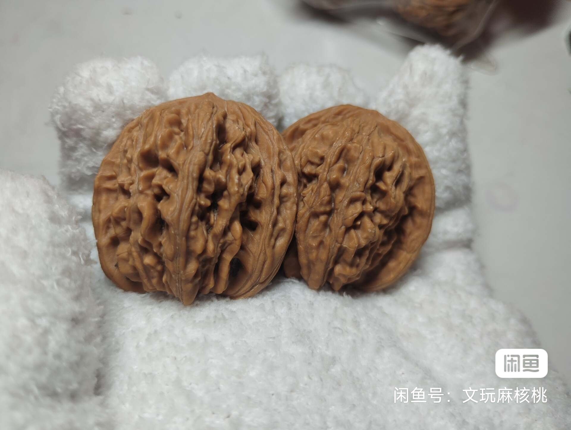福利，手慢無，四座樓核桃一對，全品無修，骨質好
