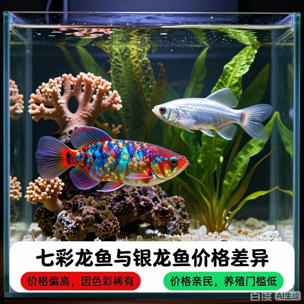 七彩龍魚和銀龍魚的價(jià)格差異大嗎，七彩龍魚和銀龍魚哪個(gè)更有飼養(yǎng)價(jià)值七彩龍魚和銀龍魚的價(jià)格差異大嗎
