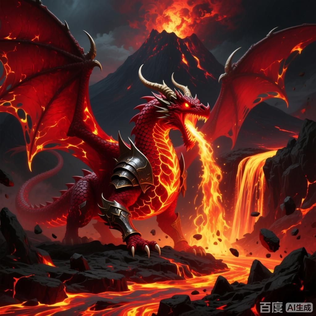 能否提供更多紅龍的象征意義，四幅圍繞紅龍象征意義的插畫