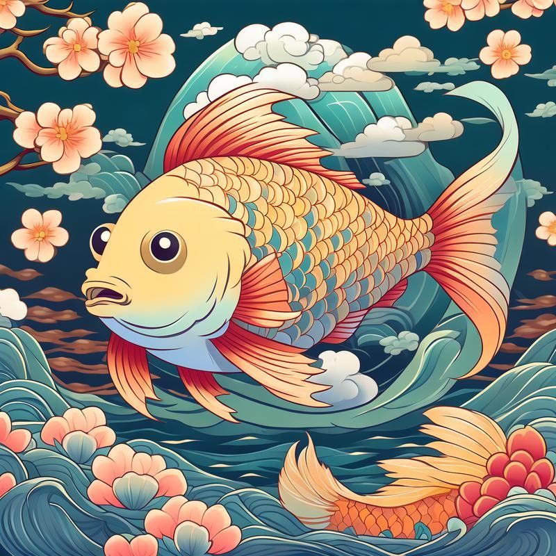 給我一些吉祥物魚的設計案例，吉祥物設計案例欣賞