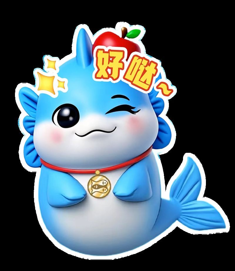 給我一些吉祥物魚的設計案例，吉祥物設計案例欣賞