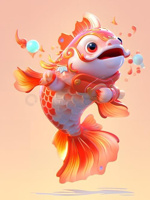 給我一些吉祥物魚的設計案例，吉祥物設計案例欣賞