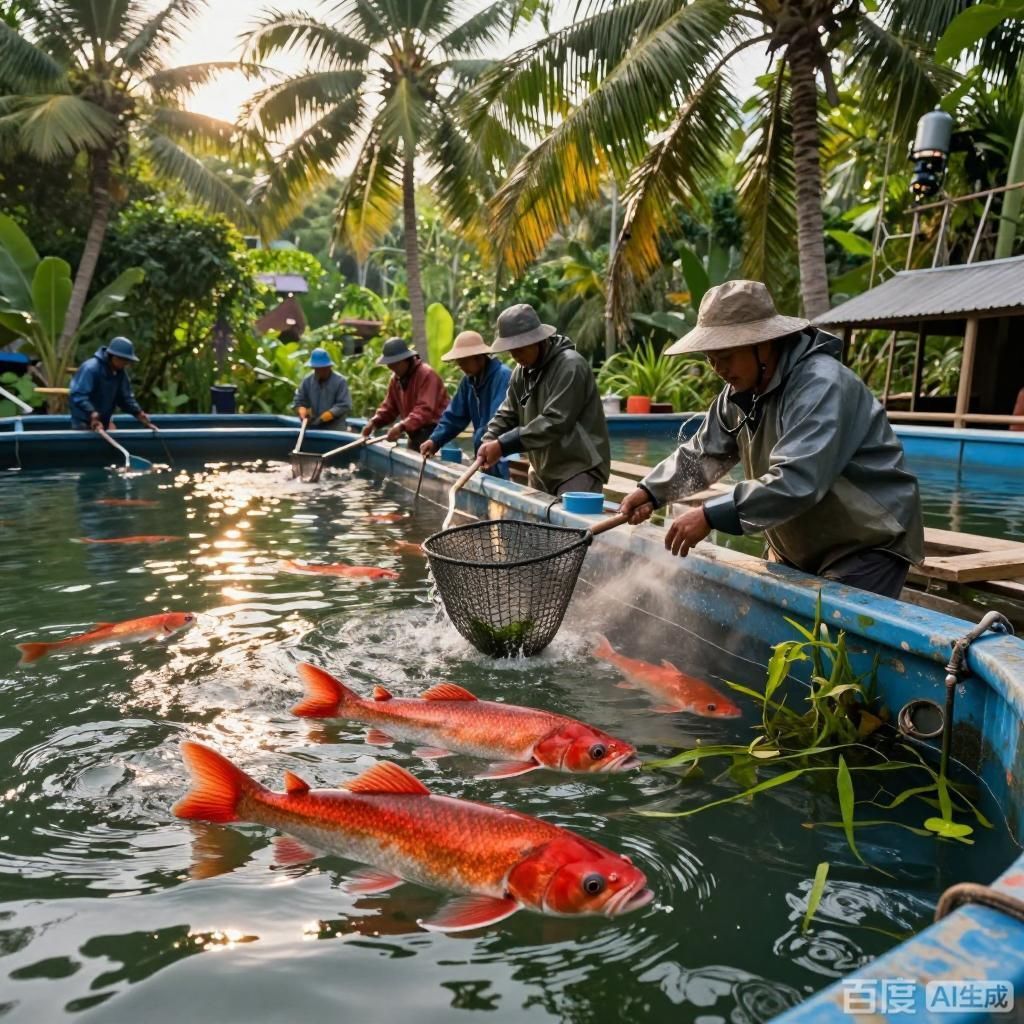 能否詳細描述紅龍魚從漁場到終端的流通環節，紅龍魚從漁場到終端的流通環節
