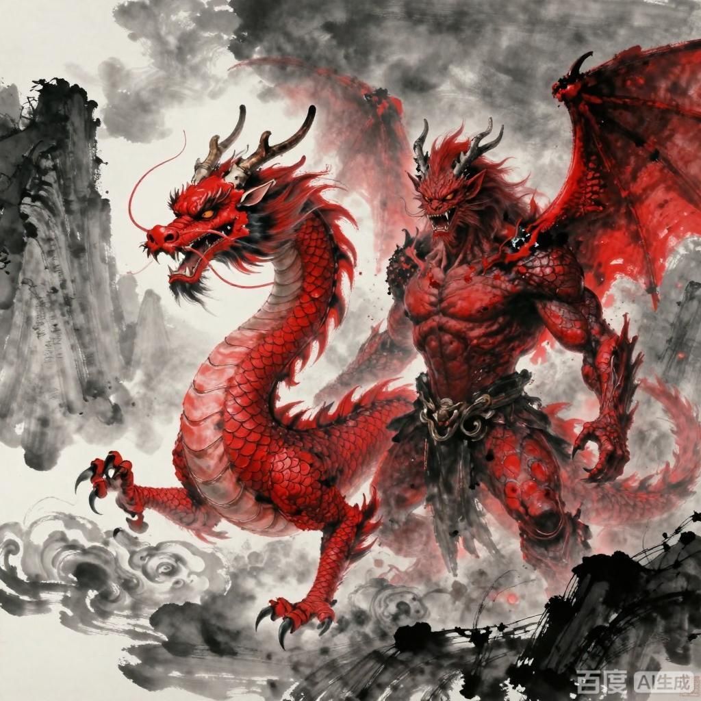 能否給出紅龍形象對(duì)比的詳細(xì)分析，紅龍?jiān)谖幕械南笳饕饬x