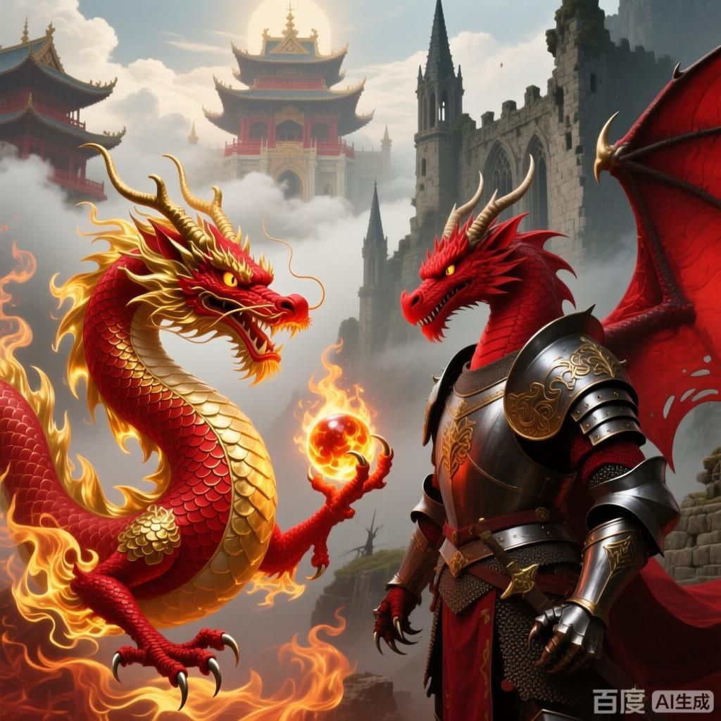 能否給出紅龍形象對(duì)比的詳細(xì)分析，紅龍?jiān)谖幕械南笳饕饬x
