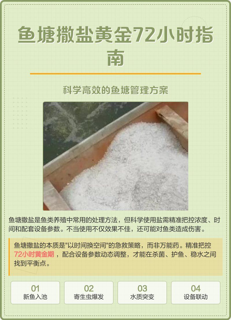 浮頭下鹽最簡(jiǎn)單三個(gè)步驟，水產(chǎn)養(yǎng)殖中“浮頭下鹽”的應(yīng)急處理