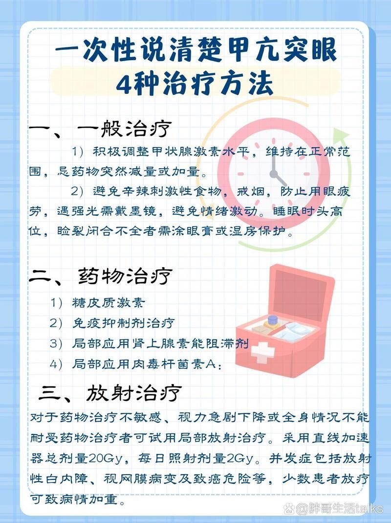 有哪些藥物可以治療突眼病，治療突眼病的方法