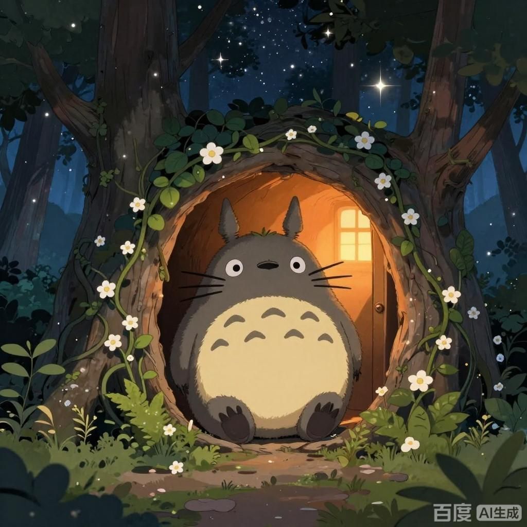 龍貓的壽命一般是多久，四張插畫圍繞龍貓展開