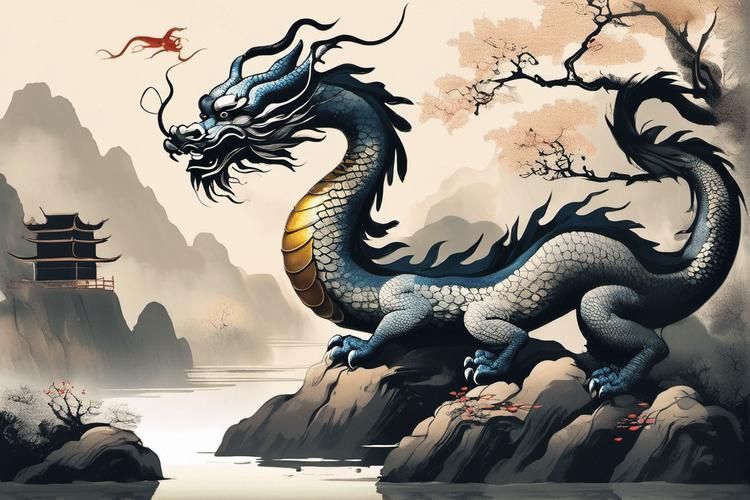 給我一些風水龍的圖片，關于風水龍的圖片示例，給我一些風水龍的圖片示例